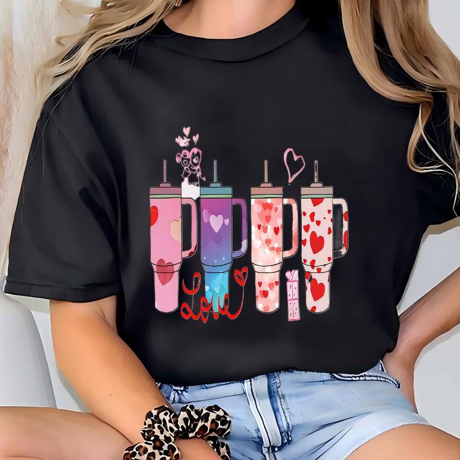 Valentines Day Cup Sweatshirt, Valentines Sweatshirt, Valentines Day Sweatshirt, Valentines Crewneck, Valentine Gift, Cute Valentine Sweater T-shirt