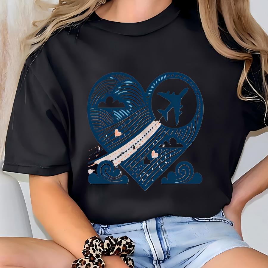 Travel Shirt. Travel Gift. Pilot Shirt. Pilot Gift. Aviation Tee. Aviation Gift. Sky Love Shirt. Airplane Tee. Airplane Gift T-shirt