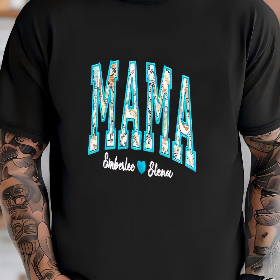 Arched Mama Sweatshirt W/ Kids Names, Mama Shirt, Kids Names On Shirt, Mom Shirt, Mother's Day Gift, Women's Gift, Mom Gift T-shirt