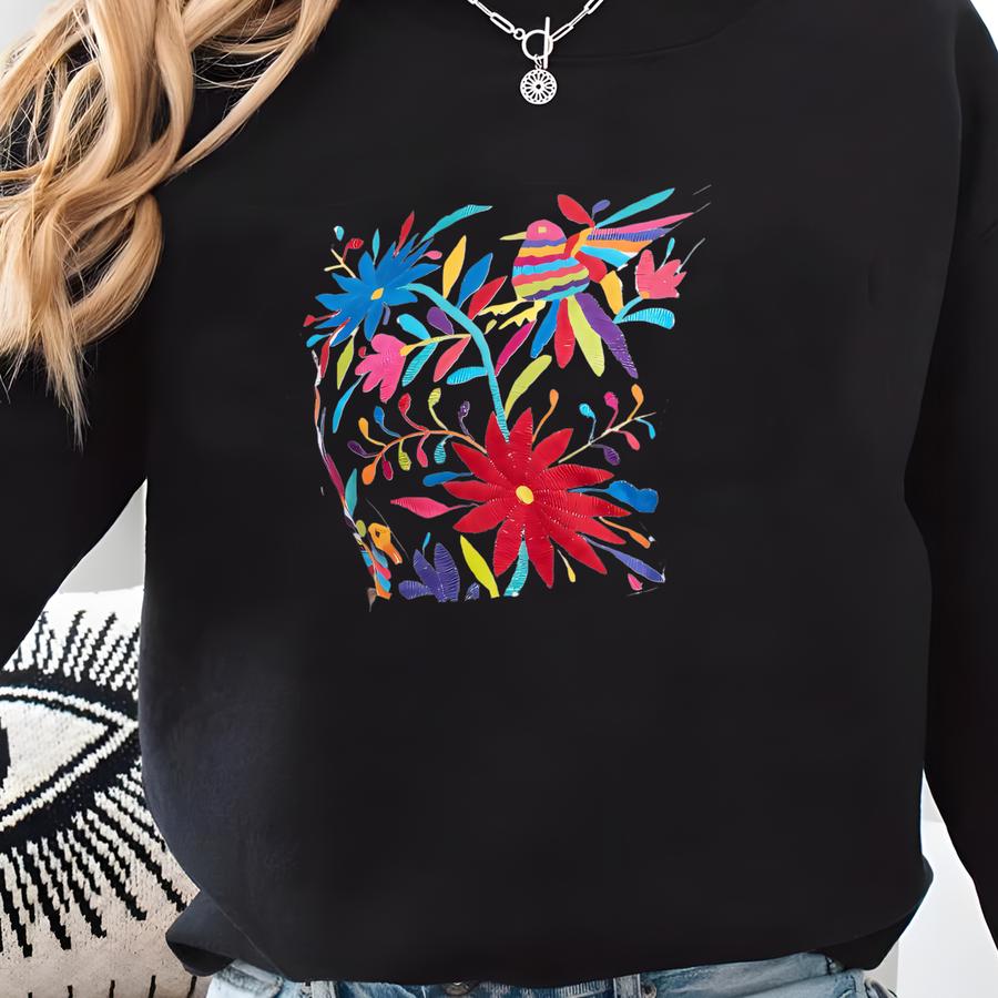 Otomi Crop Top. Mexican Floral Top. Mexican Artisanal Ethnic Blouse. Typical Mexican Blouse. Bohemian Style. Latina Style. Sweatshirt Otomi Crop Top. Mexican Floral Top. Mexican Artisanal Ethnic Blouse. Typical Mexican Blouse. Bohemian Style. Latina Style. Sweatshirt