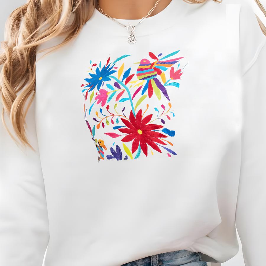 Otomi Crop Top. Mexican Floral Top. Mexican Artisanal Ethnic Blouse. Typical Mexican Blouse. Bohemian Style. Latina Style. Sweatshirt Otomi Crop Top. Mexican Floral Top. Mexican Artisanal Ethnic Blouse. Typical Mexican Blouse. Bohemian Style. Latina Style. Sweatshirt