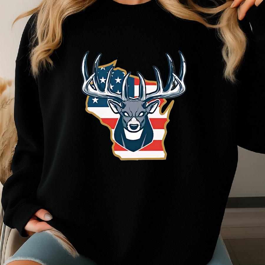 - Usa Deer Hunting Hoodie, Men's Whitetail Buck Sweater, Women's Hunting Sweatshirt, Gift For Hunters, Gifts For Dad, Husband Gift Sweatshirt