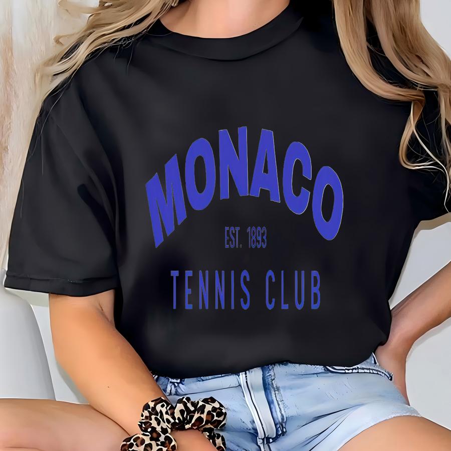Monaco Tennis Sweatshirt, Unisex Heavy Blend™ Crewneck, Sporty Sweater, Tennis Club Sweatshirt, Preppy, Monaco Crewneck, European Gift T-shirt