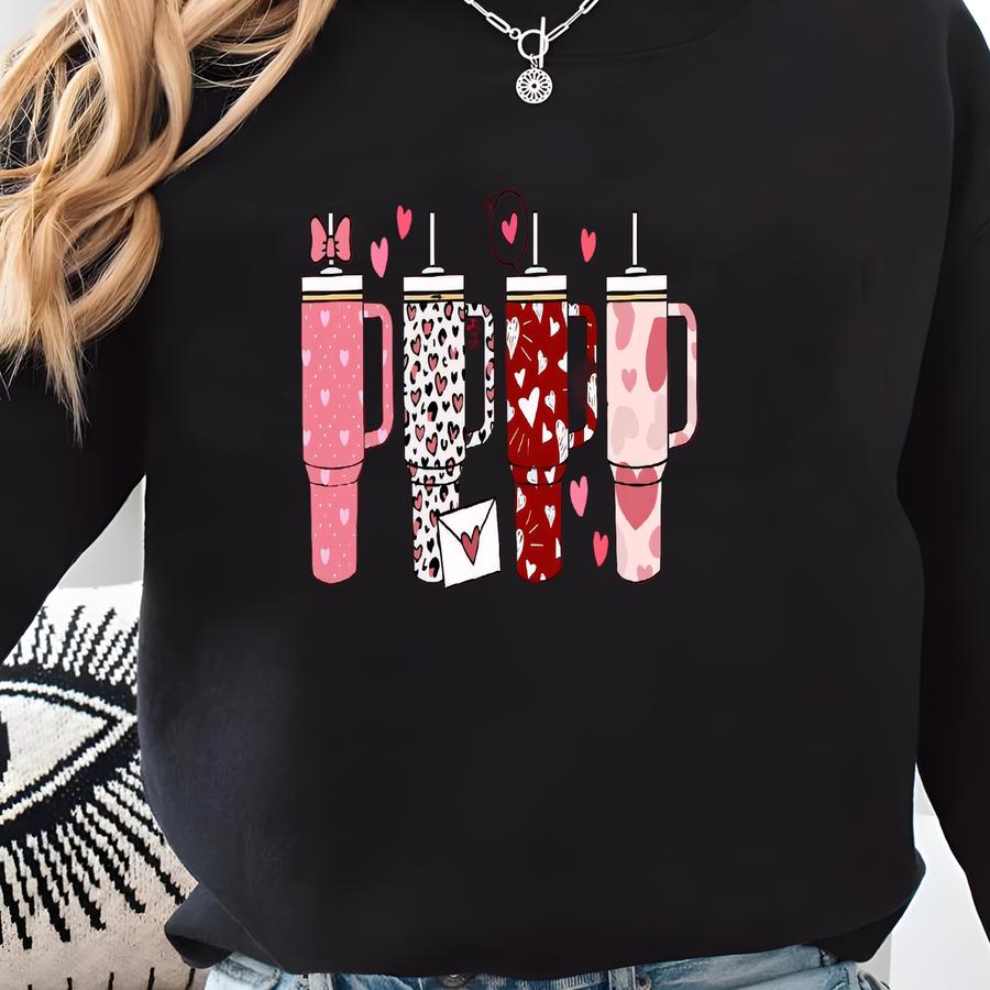 Retro Valentine's Day Coffee Cup Shirt - Obsessive Cup Disorder Tee Sweatshirt
