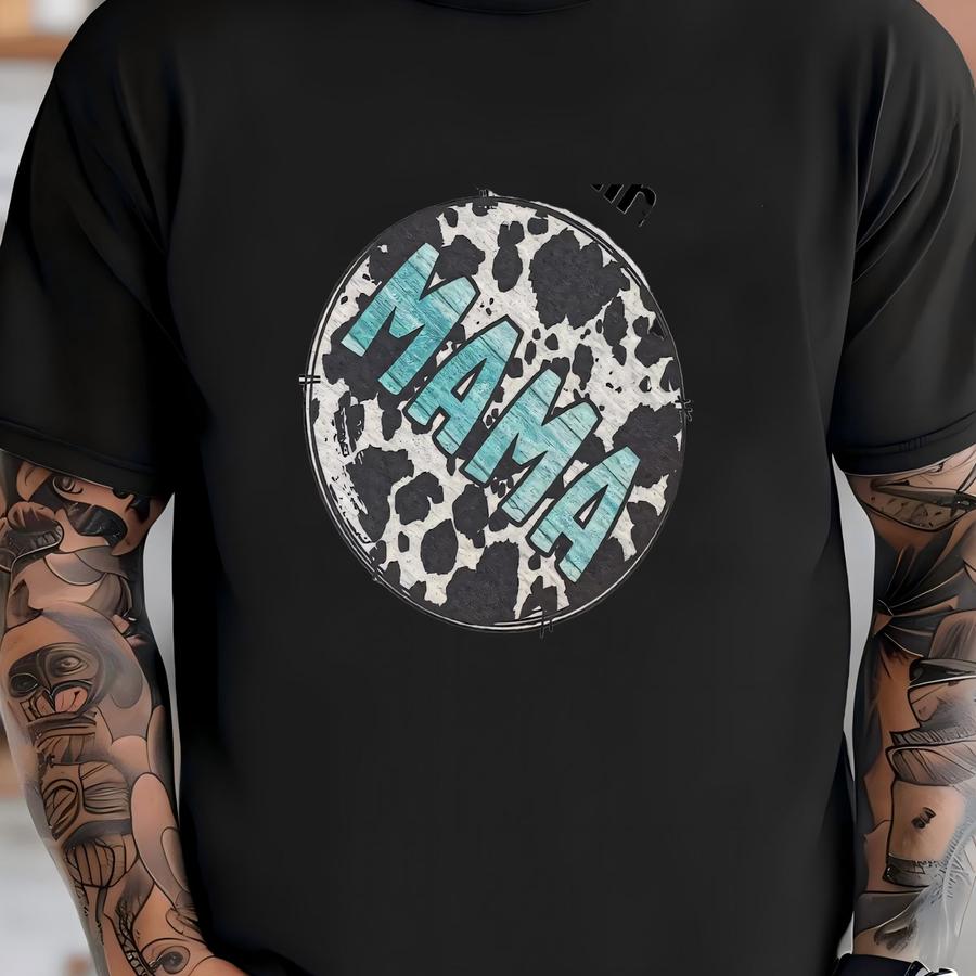 Mama Cowprint Sublimation Tee, Mama Shirt, Cowprint Shirt, Western Mama, Mother's Day Gift, Mother's Day, Birthday Gift, Women's Shirt T-shirt