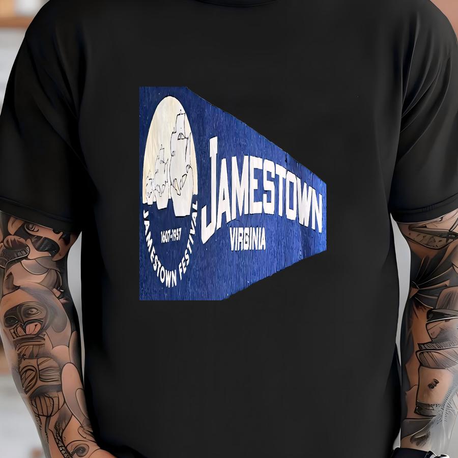Vintage Felt Pennant “jamestown Virginia” T-shirt