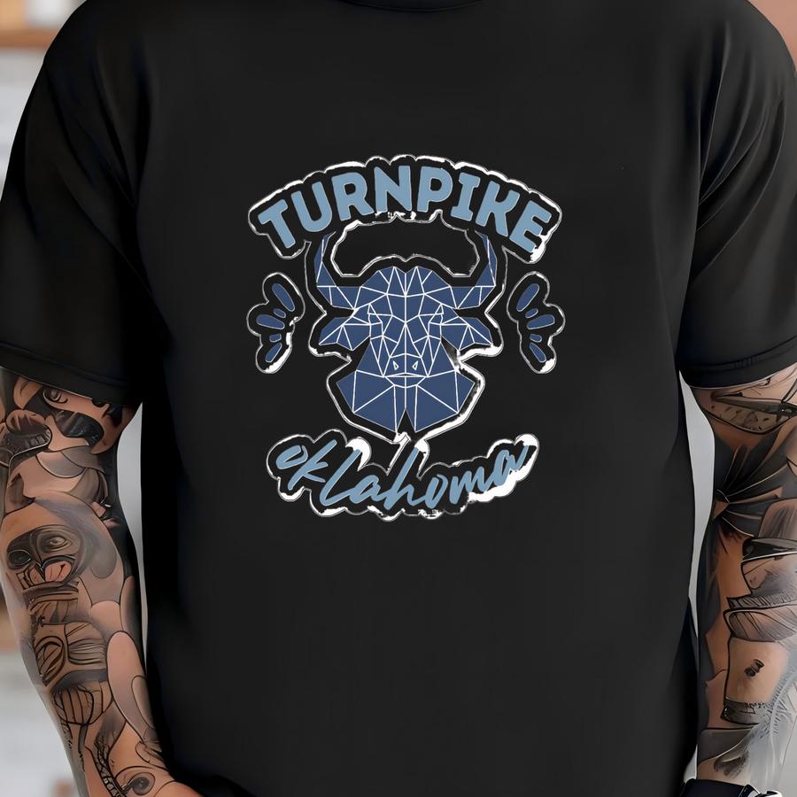 Turnpike Sticker, Kiss-cut Stickers, Oklahoma, Cowboy Sticker, Red Dirt Country, Western Sticker, Wild West, Gift For Guy, Concert Merch T-shirt