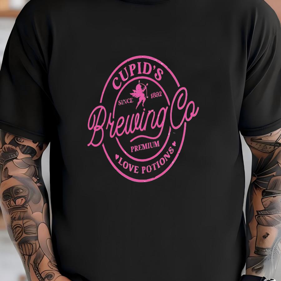 Cupid's Brewing Co ® Tee Valentine's Day Tshirt Cupid Hoodie Premium Valentine's Day Tee Love Hoodie Valentine's Day Gift T-shirt