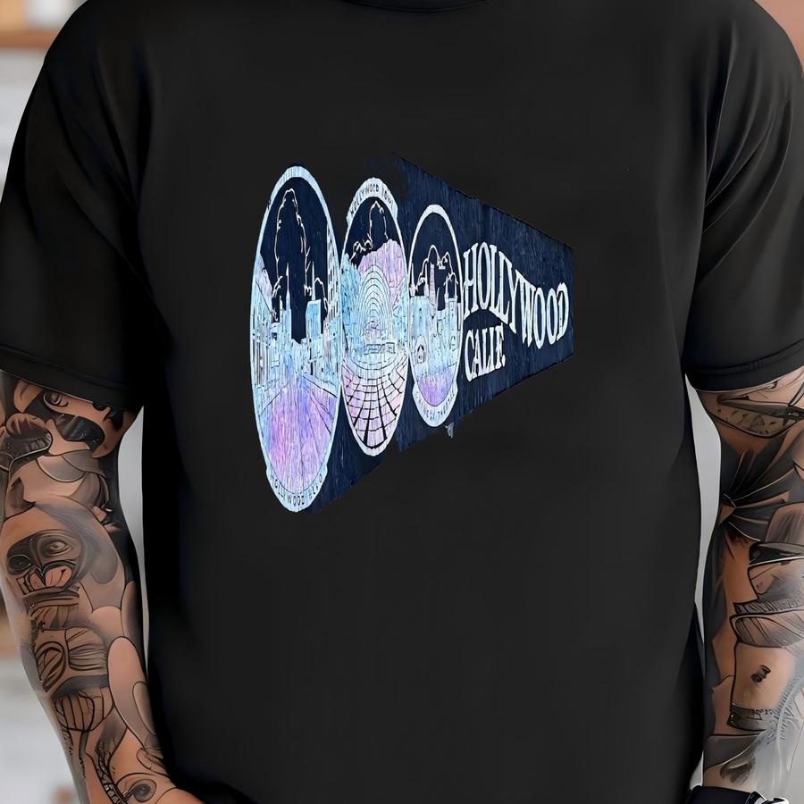 Vintage Felt Pennant “hollywood Calif.” T-shirt