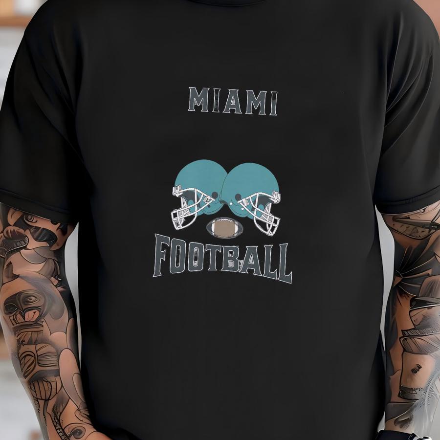 Retro Miami Football Sweatshirt Crewneck, Cute Womens Miami Shirt, Dolphins Football Sweatshirt, Dolphins Fan Gift, Tshirt T-shirt