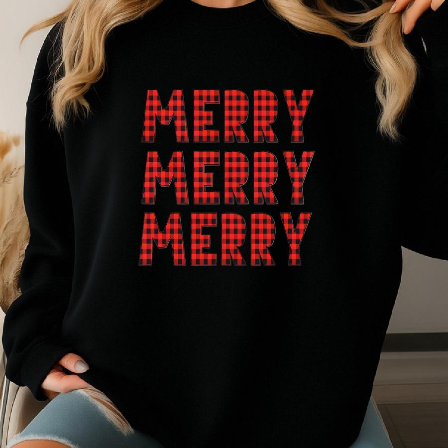 Merry Merry Merry Sweatshirt Christmas Sweatshirt Sweatshirt Merry Merry Merry Sweatshirt Christmas Sweatshirt Sweatshirt