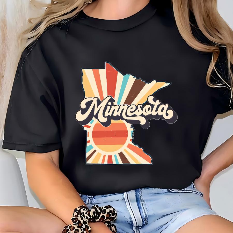 Retro Minnesota Hoodie, Minnesotan Hoodie, Gift For Minnesotan, The North Star State Hoodie, The 32nd State Hoodie, Retro State Hoodie T-shirt