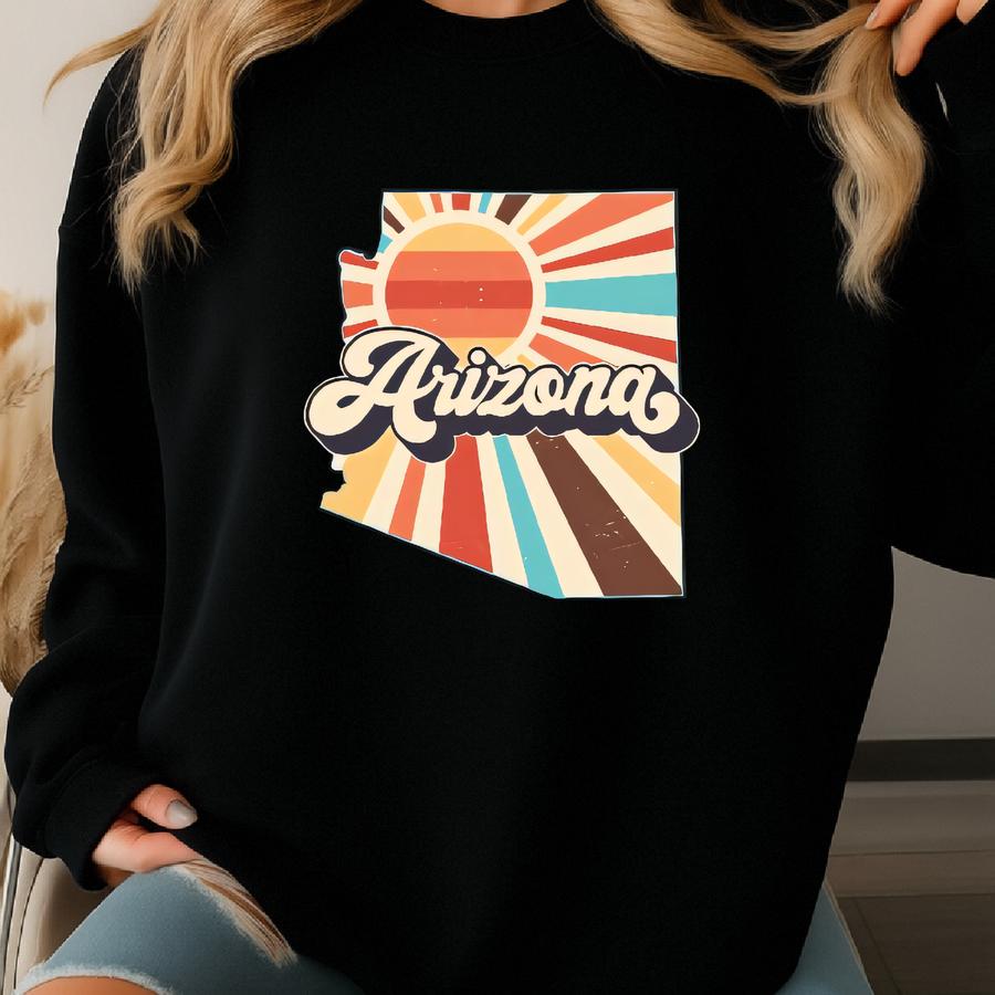 Retro Arizona T-shirt, Gift For Arizonans, Retro State T-shirts, Gift For Him, Gift For Her, The Copper State, The Grand Canyon State Shirt Sweatshirt