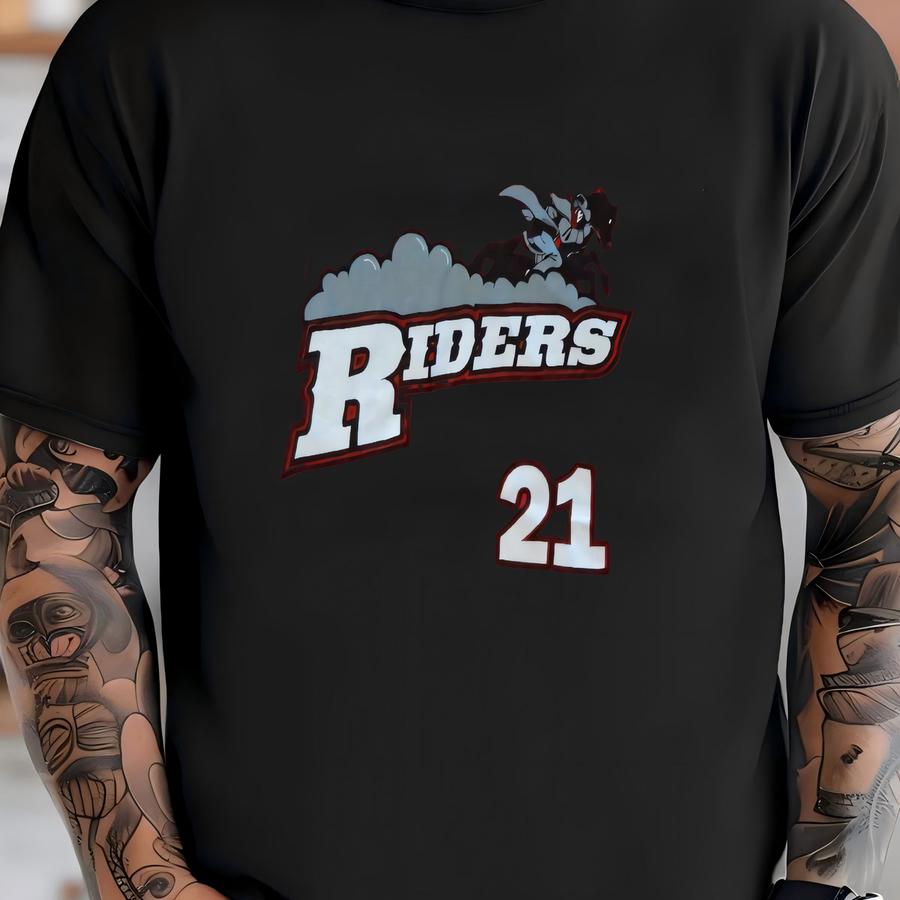 Vtg 2004 Season Frisco Rough Riders #21 Minor League Baseball Red Hoodie Fits L T-shirt