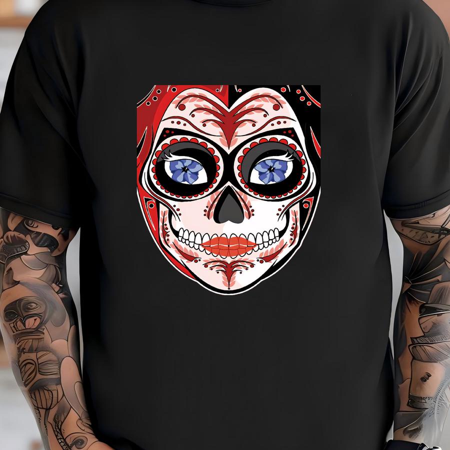 Harley Quinn Sugar Skull Print 11x14 Print T-shirt