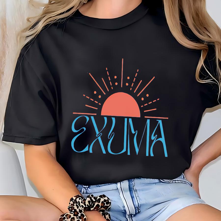 Exuma Bahamas Sweatshirt, Bahamas Shirt, Bahamas Beach Vacation Crewneck, Exuma Cays Souvenir, Oversized Beach Sweatshirt, Exuma Sweat Shirt T-shirt