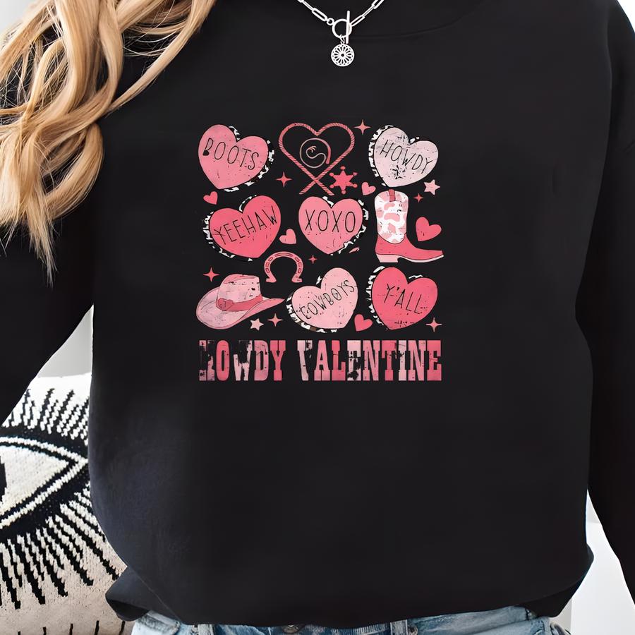 Valentines Day Sweatshirt, Howdy Valentine Shirt, Shirt, Mother's Day Shirt, Valentine’s Shirt, Gift For Mom Sweatshirt Valentines Day Sweatshirt, Howdy Valentine Shirt, Shirt, Mother's Day Shirt, Valentine’s Shirt, Gift For Mom Sweatshirt