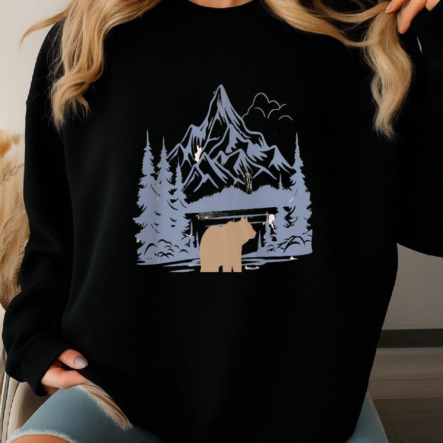 Sweatshirt National Park Sweater Cali Sweater Bear Crewneck Natural Nationalparks Souvenir Travel Gift Sequoia Trees Outdoorsy Top Sweatshirt