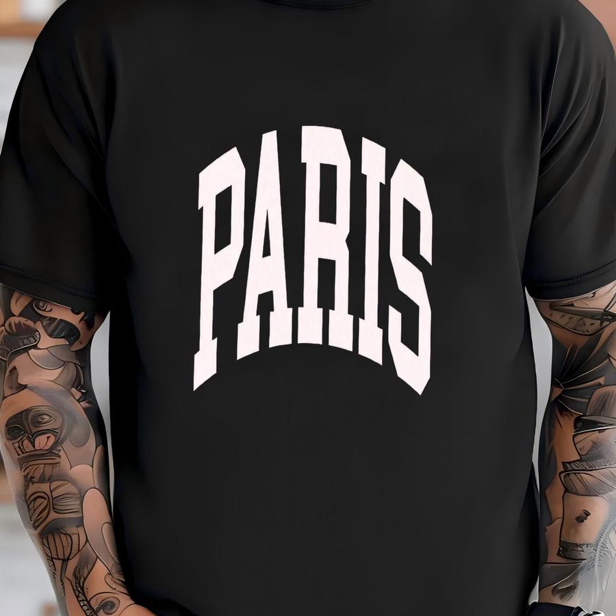 Paris ® Sweatshirt Faded Vintage Aesthetic Paris France Unisex Garment-dyed Minimalist Premium Paris Crewneck T-shirt
