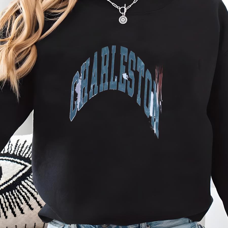 Charleston Sweatshirt Vintage Look Charleston Beaches South Carolina Crewneck Carolina Preppy Vacation Sweatshirt South Carolina Shirt Sweatshirt