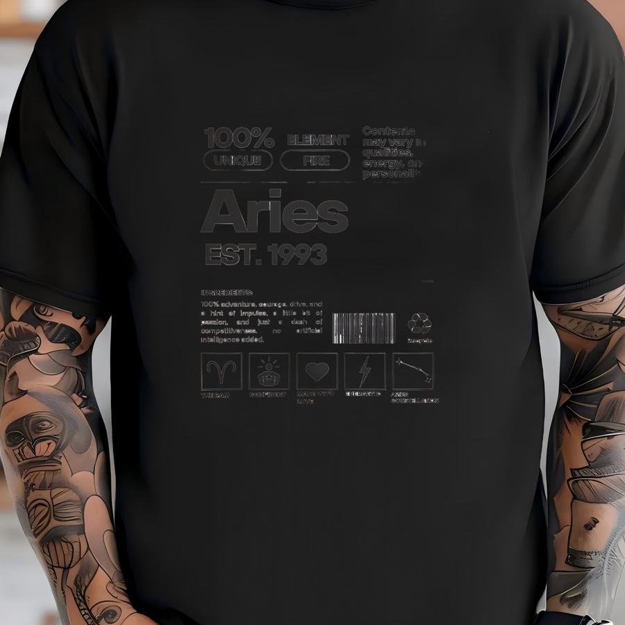 Aries Shirt Aries Gift Custom Zodiac Tshirt Personalized Horoscope Gift In My Aries Era Shirt Astrology Hoodie March Birthday Gift April T-shirt