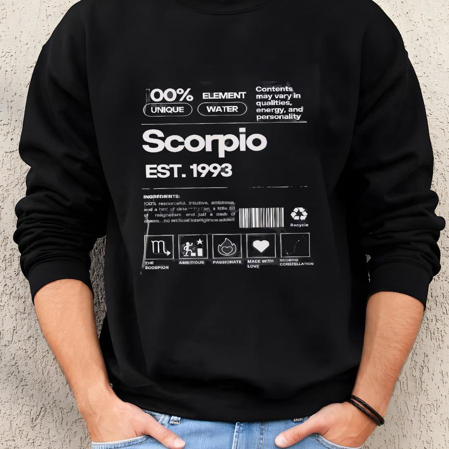 Scorpio Shirt Custom Zodiac Tshirt Personalized Horoscope Gift In My Scorpio Era Shirt Astrology Gift For Her October Birthday November Tee Sweatshirt