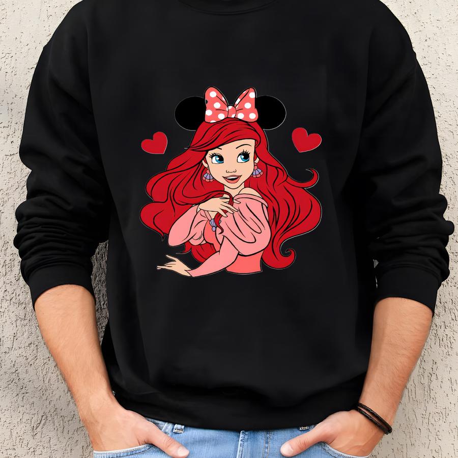 Ariel Little Mermaid Sweatshirt For Kids And Women's Princess Ariel Sweatshirt Little Mermaid Shirt Cute Kids Gift Sweatshirt