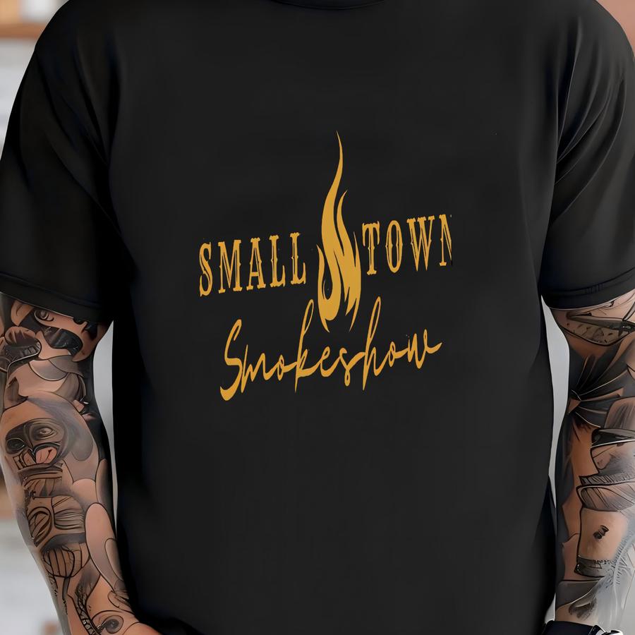 Small Town Smokeshow Unisex Jersey Short Sve Tee, Vintage Red Dirt Country Shirt, Boho Western Tee, Concert Hoodie, Oklahoma Smokeshow T-shirt