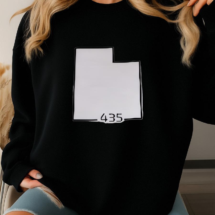 Utah Home State Area Code Crewneck, Home Sweatshirt, Area Code Sweatshirt Gift Sweatshirt