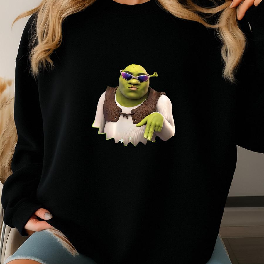 Shrek Meme Sweatshirt Can't Today I'm Swamped Shrek Face Shirt, Funny Trending Gift, Shrek Slut Shirt, I Love Shrek Sweatshirt