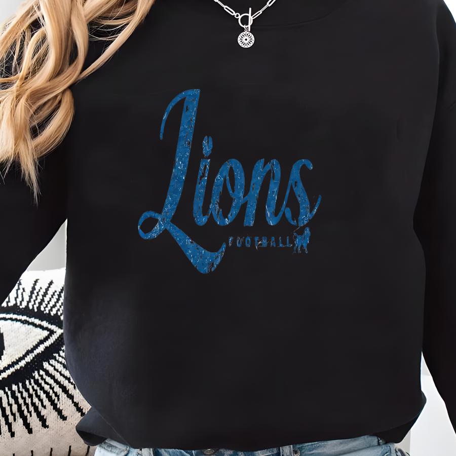 Lions Football Kids Sweatshirt | Youth Detroit Football Shirt | Michigan Hometown Pride Sports Fan Game Day Toddler Sweatshirt Sweatshirt