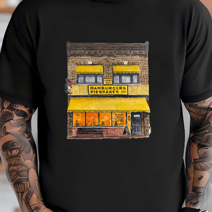 Hamburg Inn No. 2, Iowa City Restaurants, Iowa City, Ia Art College Bars Watercolor Art Print T-shirt