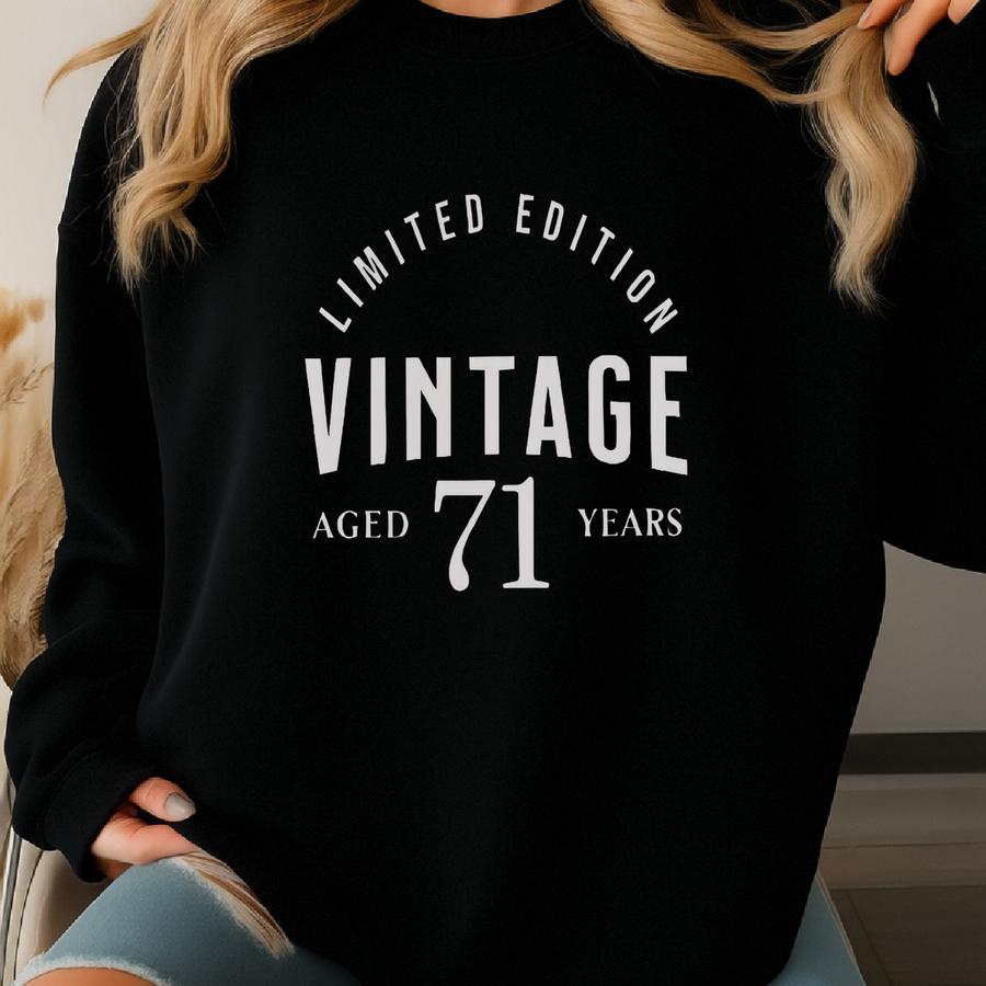 71 Birthday Limited Edition Vintage T-shirt, Funny 71st Birthday Party T-shirt, 71st Birthday Gift Idea For Men And Women, Born In 1953 Sweatshirt