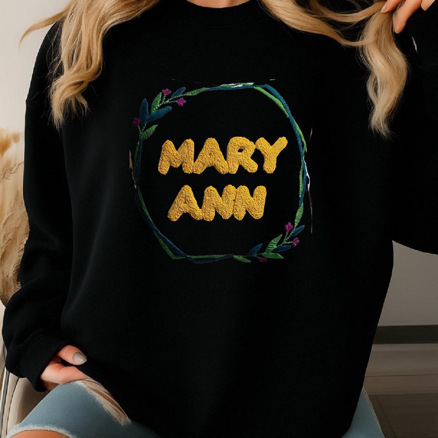 Personalized Pillow Punch Needle, Frame Y New Home Gift, Name Home Decoration Farm House Decor,rustic Housewarming Gift Sweatshirt