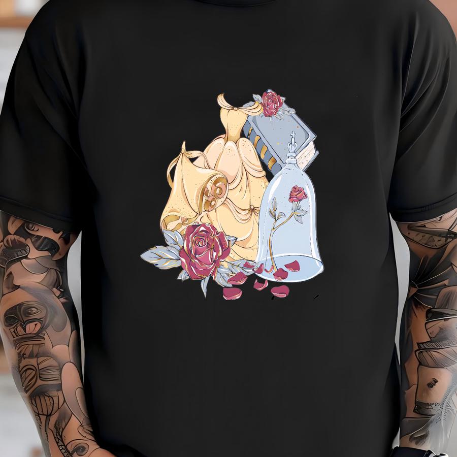 Beauty And The Beast Dtf Transfer: Fairytale Clothing Design T-shirt