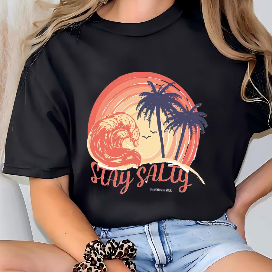 Bible Verse Sweatshirt, Matthew 5:13, Christian Faith Based Sweatshirt, Christian Jesus Christ Hoodie, Gift For Her, Beach Design T-shirt