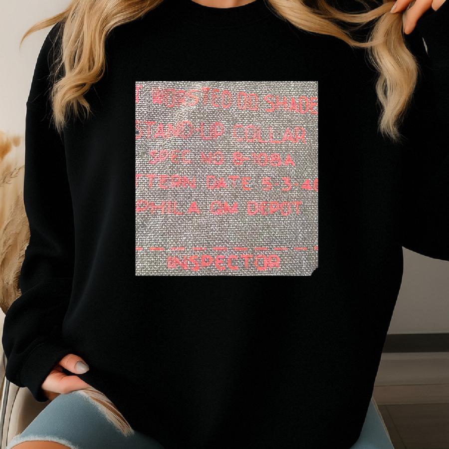 Us Dress Shirt Sz 42 Vtg Drab Green Damaged 1946 Sweatshirt