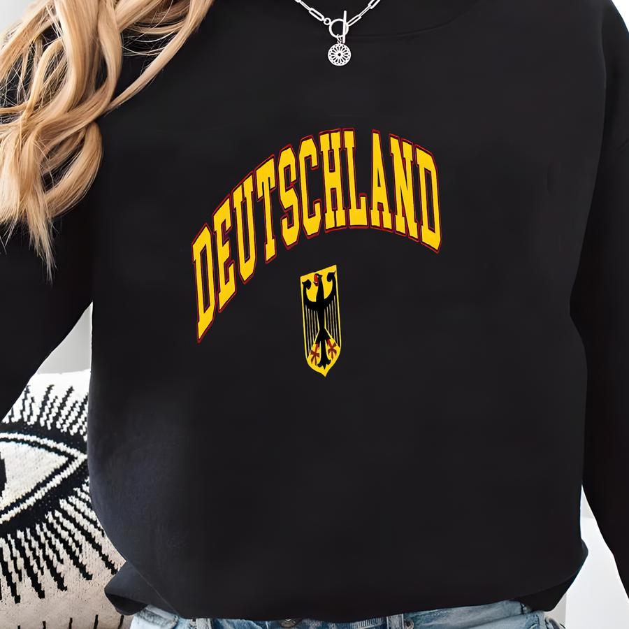 Deutschland Hoodie, Coat Of Arms Of Germany Sweatshirt, Cozy Pullover Unisex Sweatshirt