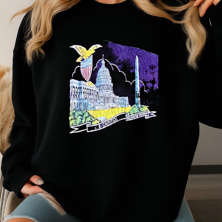Vintage Felt Pennant “washington D.c.” Sweatshirt