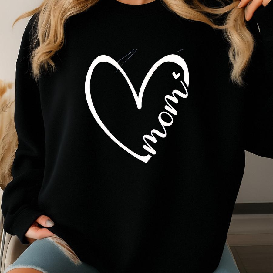 Mom Heart Hoodie, Family Heart Hoodie, Mom Birthday Hoodie, Brave Mom Hoodie, Boss Mom Hoodie, Mom And Daughter Hoodie, Mama Family Hoodie Sweatshirt