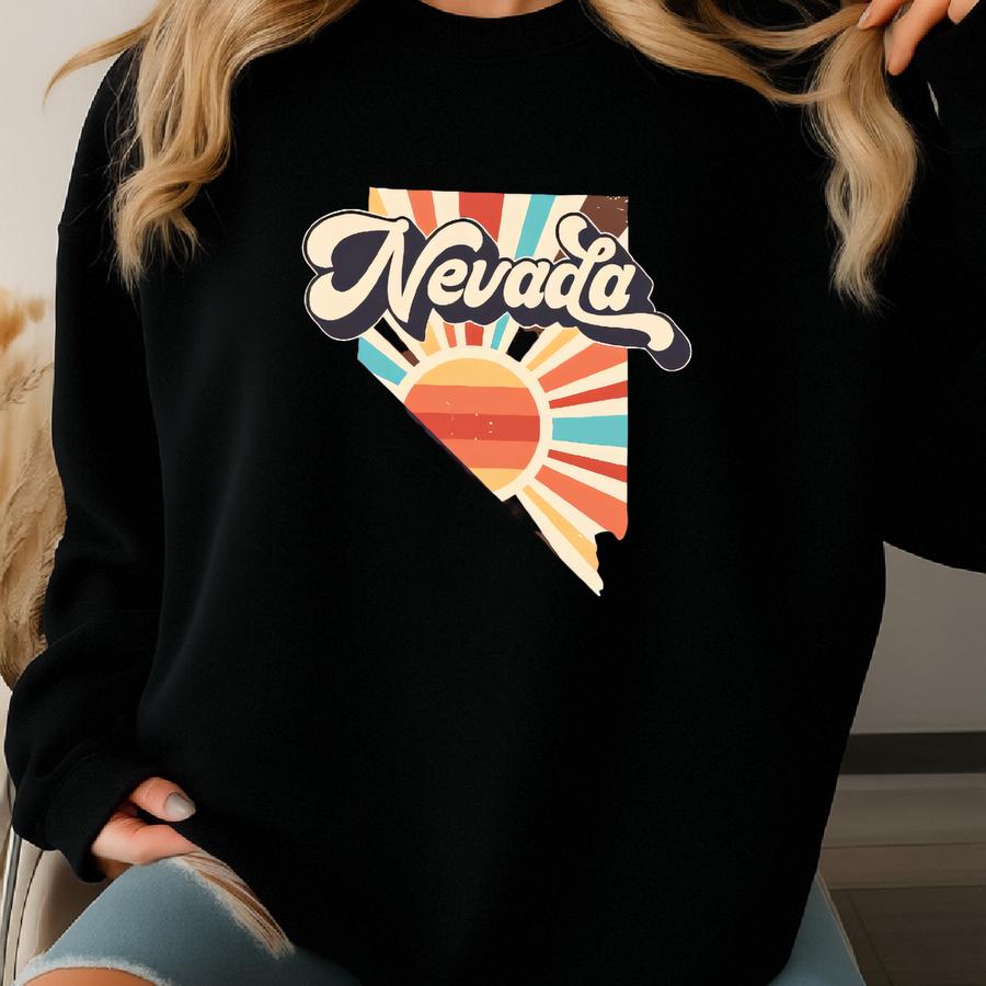 Retro Nevada Hoodie, Nevadan Hoodie, Gift For Nevadan, The Silver State Hoodie, The Battle Born State Hoodie, The 36th State, Nevada Hoodie Sweatshirt