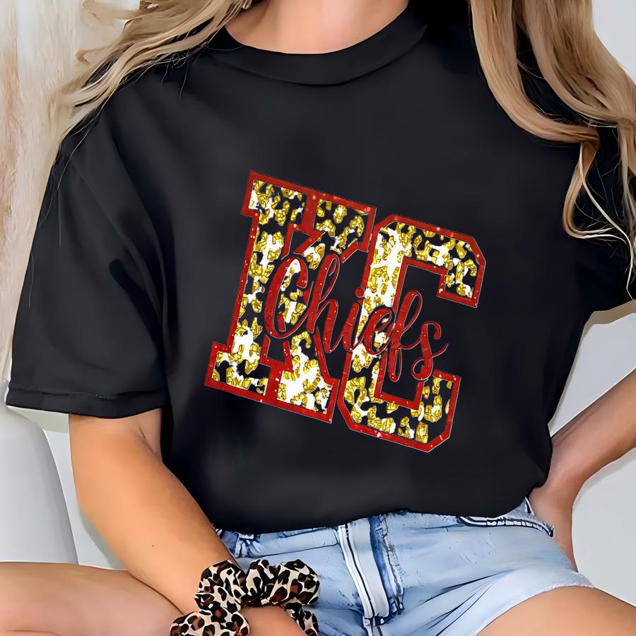 Glitter Bling Leopard Hoodie Or Sweatshirt | Kc Bling Shirt T-shirt