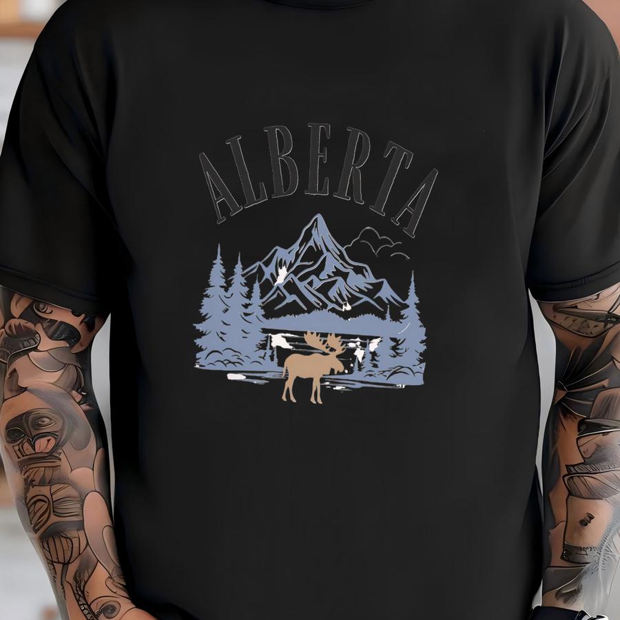 Alberta Sweatshirt National Park Sweater Canada Shirt Moose Crewneck Prairies Shirt Alberta Nationalparks Souvenir Canadian Parries Apparel T-shirt