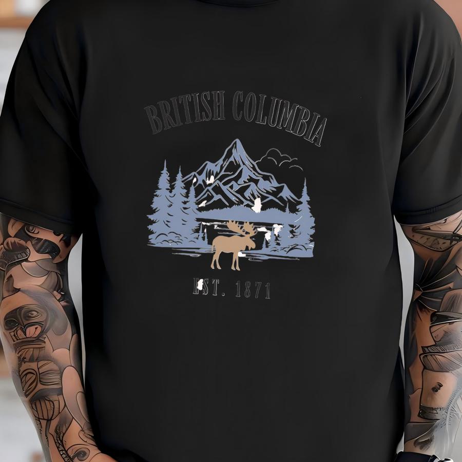 British Sweatshirt National Park Sweater Bc Shirt Moose Crewneck Natural Nationalparks Souvenir Travel Gift Rocky Mountains Shirt T-shirt