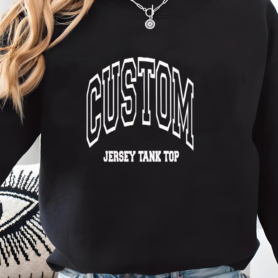 Custom Jersey Tank Top, Personalized Unisex Jersey Tank Top For Men, Women, Bachelorette Team Jersey Tank Top, Custom Design Sweatshirt