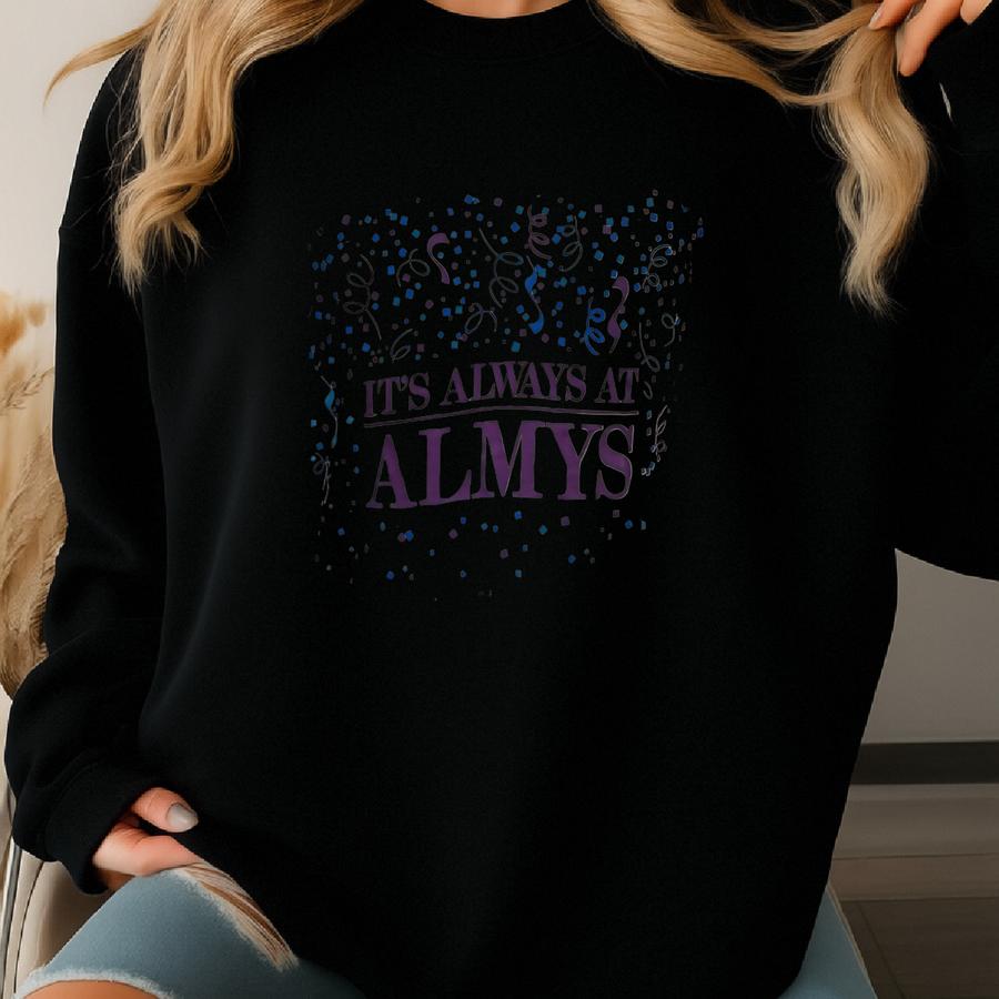 Vintage 80s Its Always At Almys Department Store White T-shirt Size M Sweatshirt