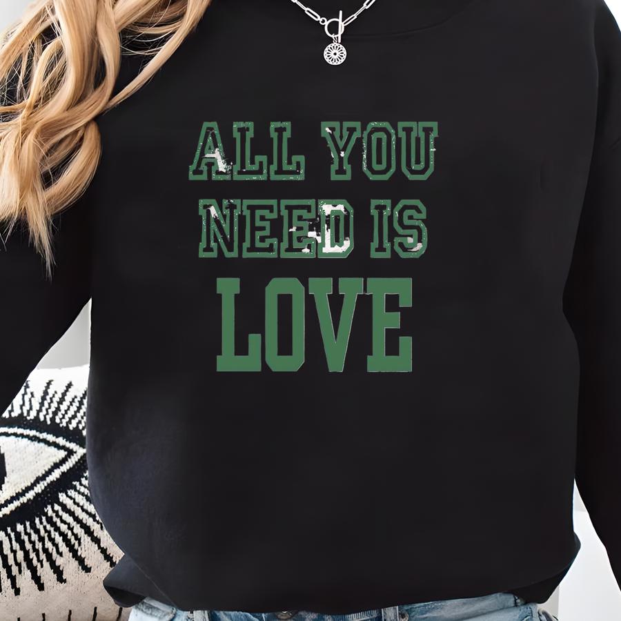 Green Bay Unisex Football Sweatshirt - All You Need Is Love Sweatshirt