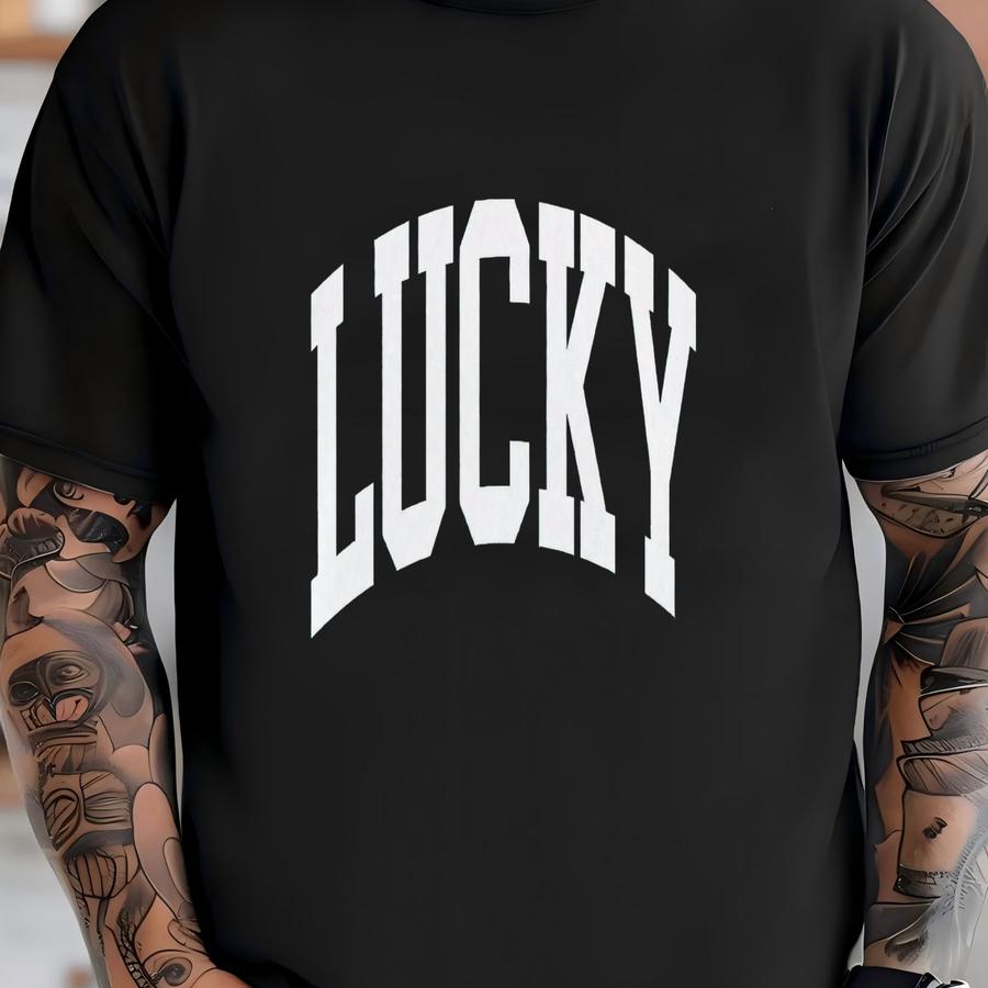 Lucky Sweatshirt ® Irish Vintage Aesthetic Lucky Crewneck St Patricks Day Lucky Crewneck Unisex Premium Sweatshirt T-shirt