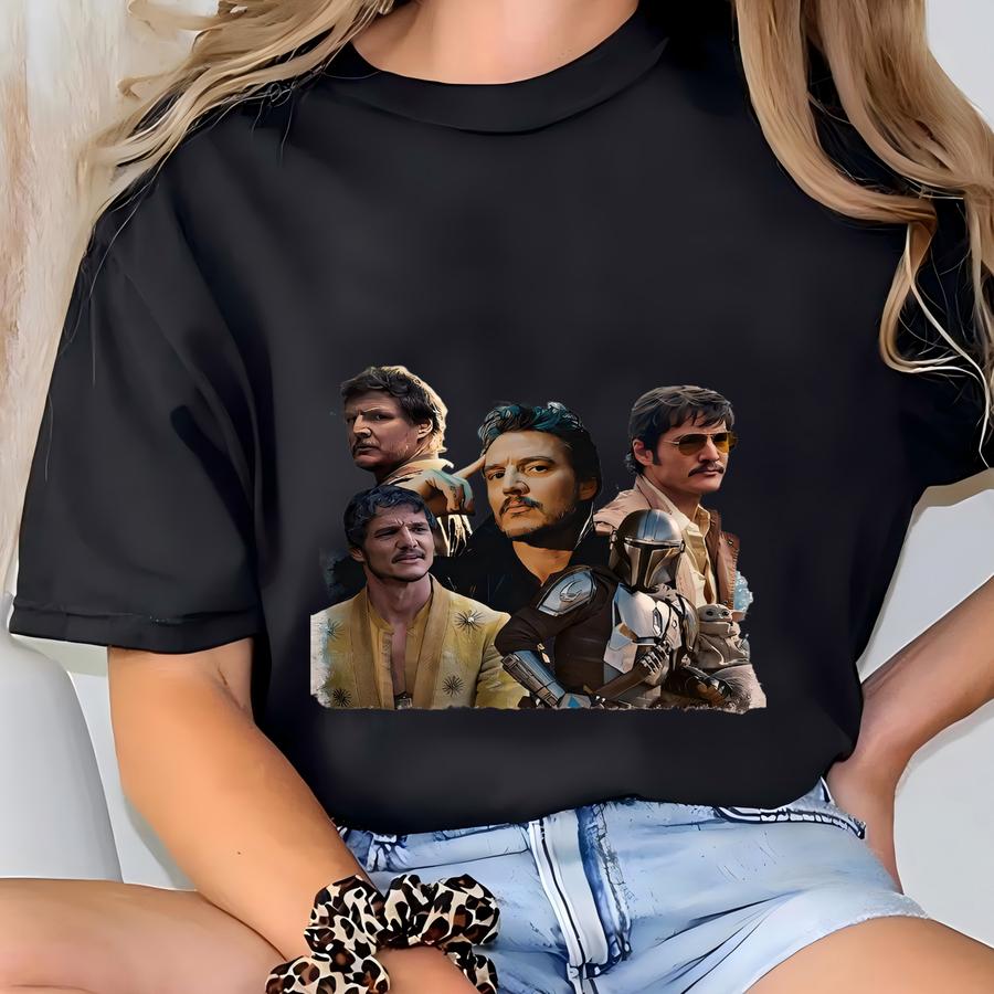 90s Retro Funny Pedro Pascal Hoodie, Retro Funny Pedro Pascal Shirt, Pedro Pascal Fans Gift, Pedro Pascal Tribute Celebrity Graphic Tee T-shirt