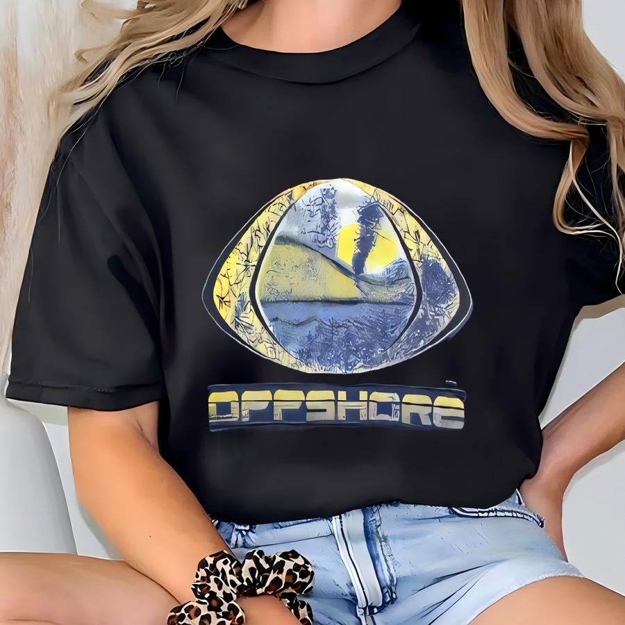 Vintage Offshore Sweatshirt Offshore Pullover Sweater Offshore Crewneck Jumper Offshore Graphic Logo Print Blue Navy Size Men T-shirt